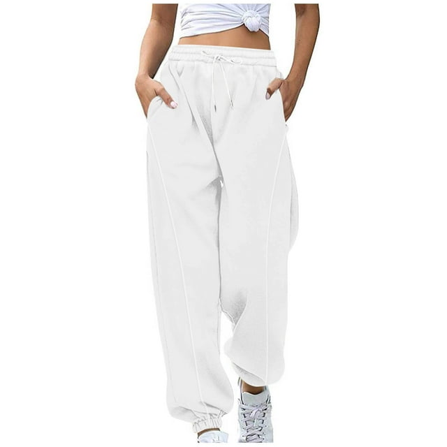 aidice Womens Cinch Bottom Sweatpants High Waisted Elastic Drawstring Workout Athletic Joggers Trousers with Pockets