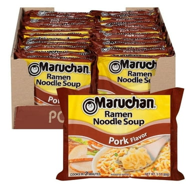 Maruchan Ramen Noodles Soup Pork Flavor, 3.0 Oz., 24 Count