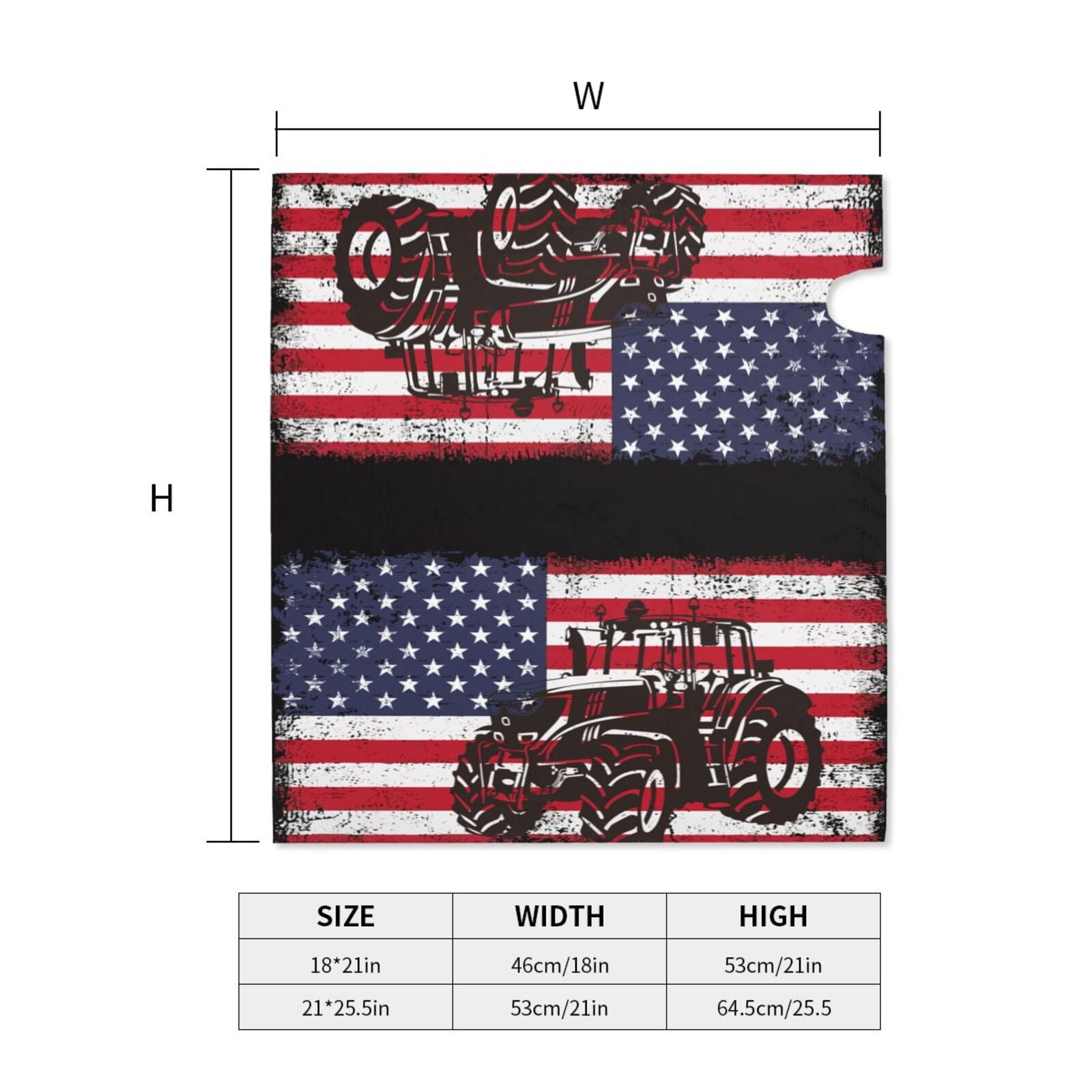 Xecao USA Vintage Flag Tractor for Mailbox Cover with Magnetic Strips, Waterproof and Sunscreen, Adds a Decorative Touch to Your Garden Yard-21x18 in