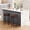 Brown-2 Pack, variant on Memoryfield Modern Swivel Bar Stools Set of 4, 24 in Counter Height, Backless PU Leather Round Seat, Metal Frame for Kitchen Island, Brown