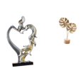 thumbnail image 1 of Escultura Romántica De Amantes Con Hojas, Figura Artística De Pareja, Adorno Creativo De Hojas De Metal Para Dormitorio, Boda, Mesa, Decoración Del Hogar, 1 of 8