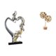 thumbnail image 1 of Escultura romántica de amantes de , figura artística de pareja, adorno creativo de hojas de metal para dormitorio, boda, mesa, decoración del, 1 of 8