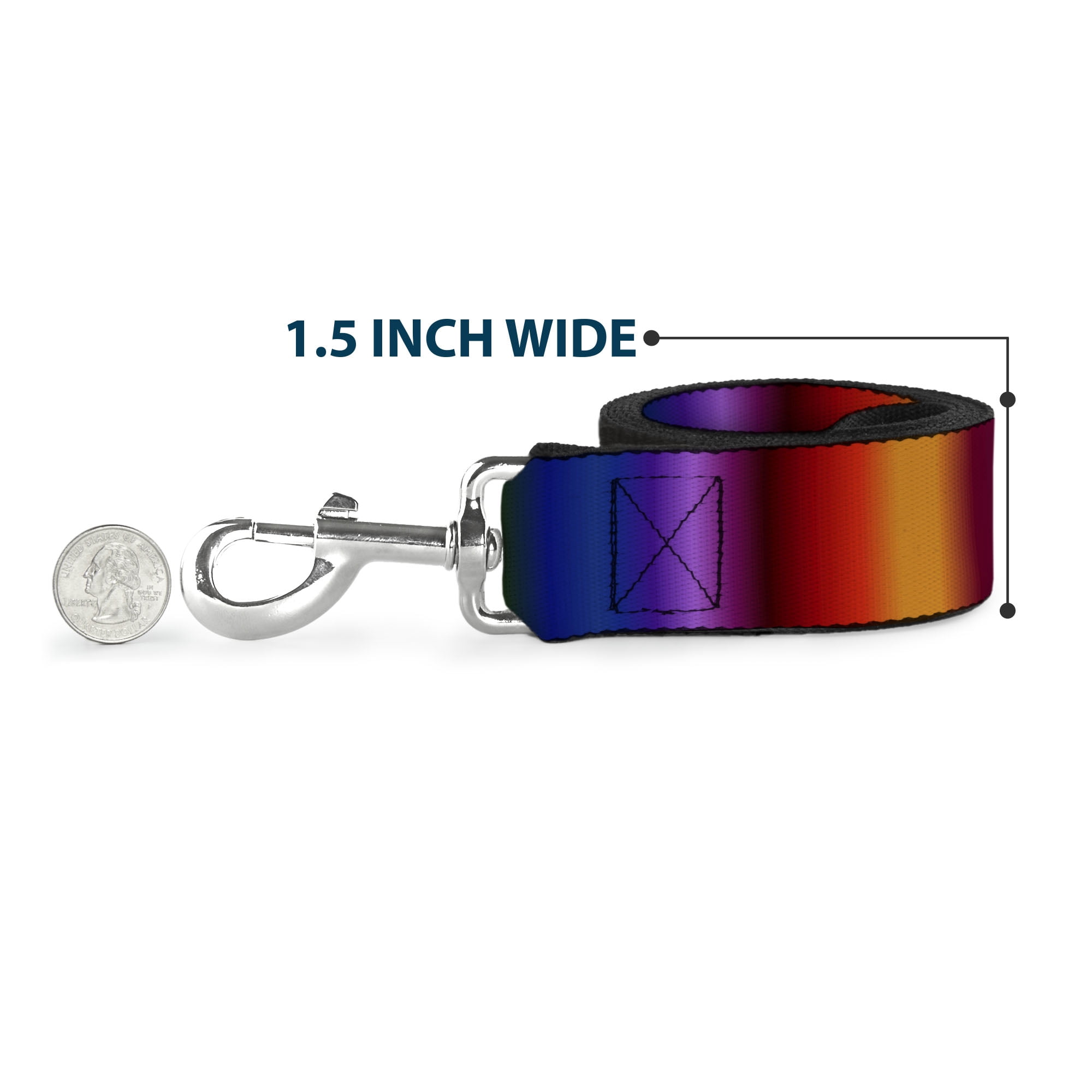 Buckle-Down Pet Leash, Dog Leash, Zarape Vertical Multi Color Fade, 6 Feet Long 1.0 Inch Wide