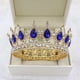 thumbnail image 2 of Zhuge Tiara de boda para novia, diadema de princesa, corona nupcial, joyería para el cabello con diamantes de imitación de cristal, decoración para princesa, novia, cumpleaños, graduación, boda (A), 2 of 4