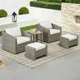 thumbnail image 5 of CHITA 3-Piece Outdoor Wicker Patio Furniture Set with Side Table, Outdoor Gray Wicker Chair with Cream Cushion, Cream, 5 of 16