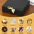 thumbnail image 3 of 10 Cajas de Regalo de Boda, 350gsm, Cajas de Regalo de Papel, con Bodas y Fiestas, Baby Shower, Halloween, Navidad, para Dulces/Aperitivos (Negro, 20x20x10cm), 3 of 4