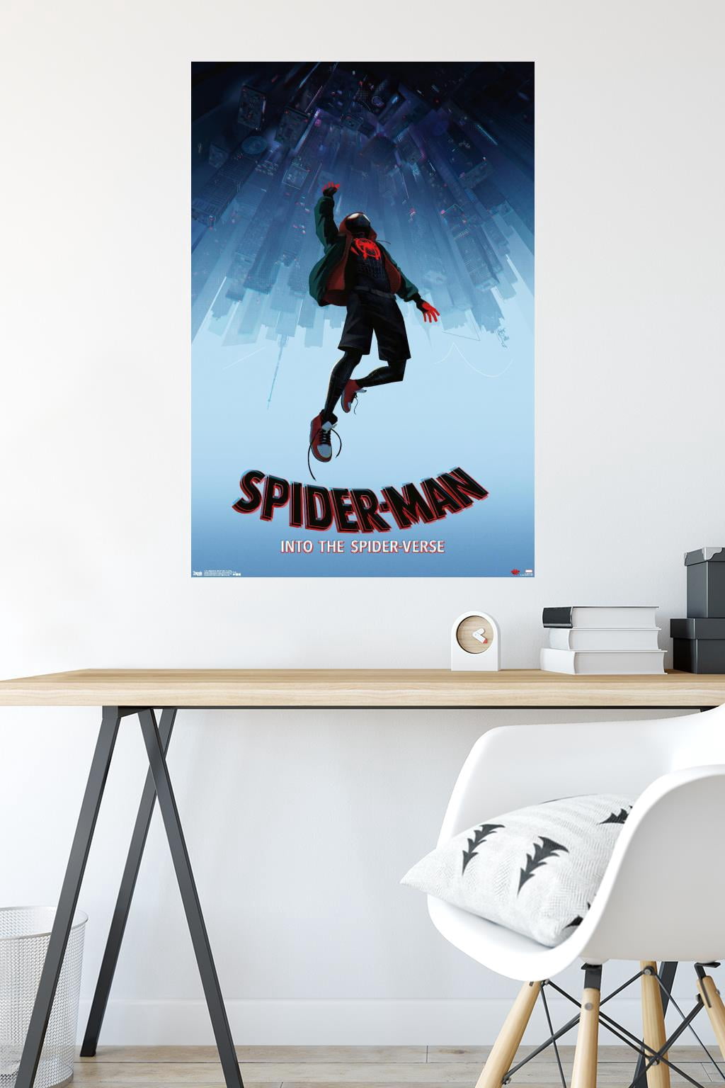 Spider-Man Into The Spider-Verse Falling Poster, Multicolor, Vertical Unframed, All Ages, 22.375" x 34" by Trends International