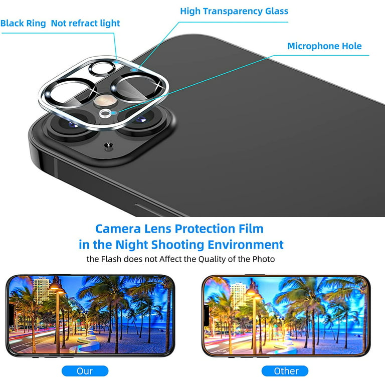 Camera Lens Protector for iPhone 13 Pro & iPhone 13 Pro Max 2021,Premium HD  Clear Tempered Glass Lens Cover Flim[Case Friendly][Scratch-Resistant][Easy  Installation][Night Circle] 