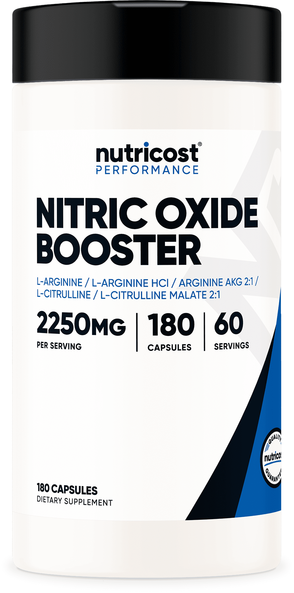 Nutricost Nitric Oxide Booster Capsules 750mg, 180 Capsules, Supplement