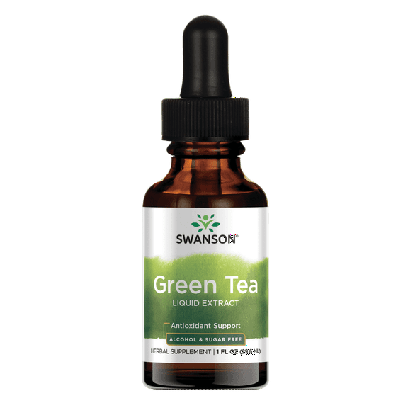 Swanson Green Tea Liquid Extract (Alcohol- and Sugar-Free) 1 fl oz Liquid
