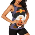thumbnail image 2 of Balery Halloween Gnomes Camiseta sin mangas estampada ligera para mujer, tops de entrenamiento sin mangas, camisetas de yoga transpirables de secado rápido.-Small, 2 of 7