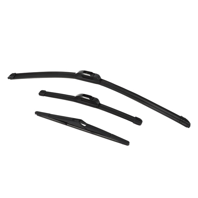Unique Bargains 1 Set Front Rear Windshield Wiper Blade Fit for Toyota Yaris 2007-2011 Black. Includes two front wiper blades (26-inch and 14-inch) and one rear wiper blade (12-inch). Designed for smooth operation, low noise, and wear-resistant performance. Easy to install as a direct replacement for old or broken wiper blades. Suitable for all seasons and compatible with Toyota Yaris models from 2007 to 2011.