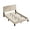 Beige, variant on Pingliang Home King Size Bed Frame with Adjustable Upholstered Headboard&Wood Slats Support,Gray