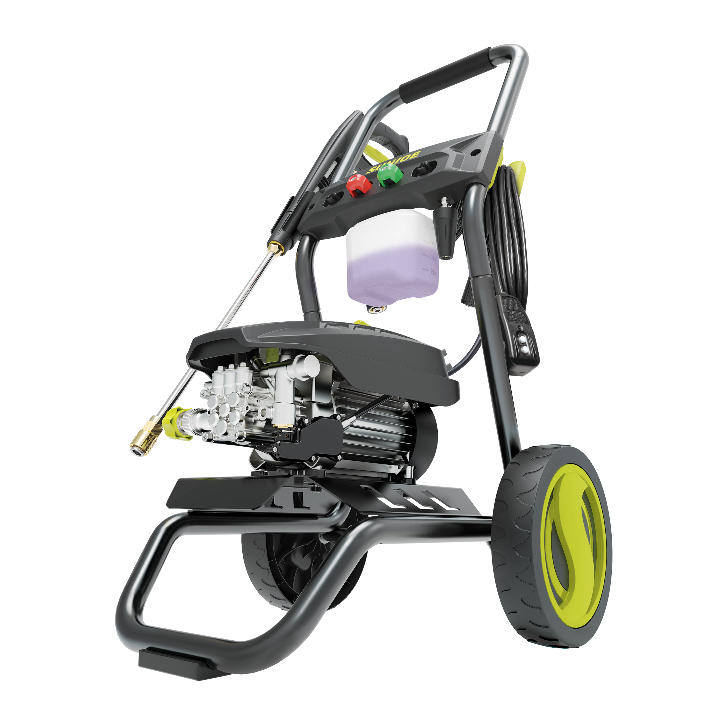 Sun Joe SPX8000-PRO High-Performance Brushless Induction Electric Pressure Washer W/ Steel Reinforced Hose, Quick Connect + Turbo Nozzles, & Metal Lance - image 3 of 10