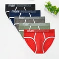 thumbnail image 2 of Riecok Mens Briefs Underwear Pack Low Rise Stretch Breathable Casual Fashion Brief Underwear Multicolor XXXXL, 2 of 8