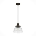thumbnail image 5 of Hunter - Cypress Grove 1-light Onyx Bengal, Small Pendant Light, Dimmable, Transitional Style, Dome Shaped, for Bedrooms, Dining, Living Rooms - 19248, 5 of 8