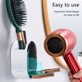thumbnail image 4 of Soporte montado en la pared para secador de pelo, herramienta para el cabello autoadhesiva, estante de pared plegable para secador de pelo, soporte para baño, 4 of 10
