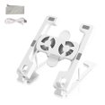 thumbnail image 1 of Soporte plegable para computadora portátil, altura ajustable, estante de enfriamiento de CPU con ventiladores dobles, soporte para regazo, soporte para juegos, jugador blanco Advancent EL005302-02B, 1 of 2