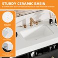 thumbnail image 4 of Craftian 40 inch Wall Mounted Bathroom Vanity 2 Doors & 2 Drawers, Floating Bathroom Cabinet, Black, 4 of 10