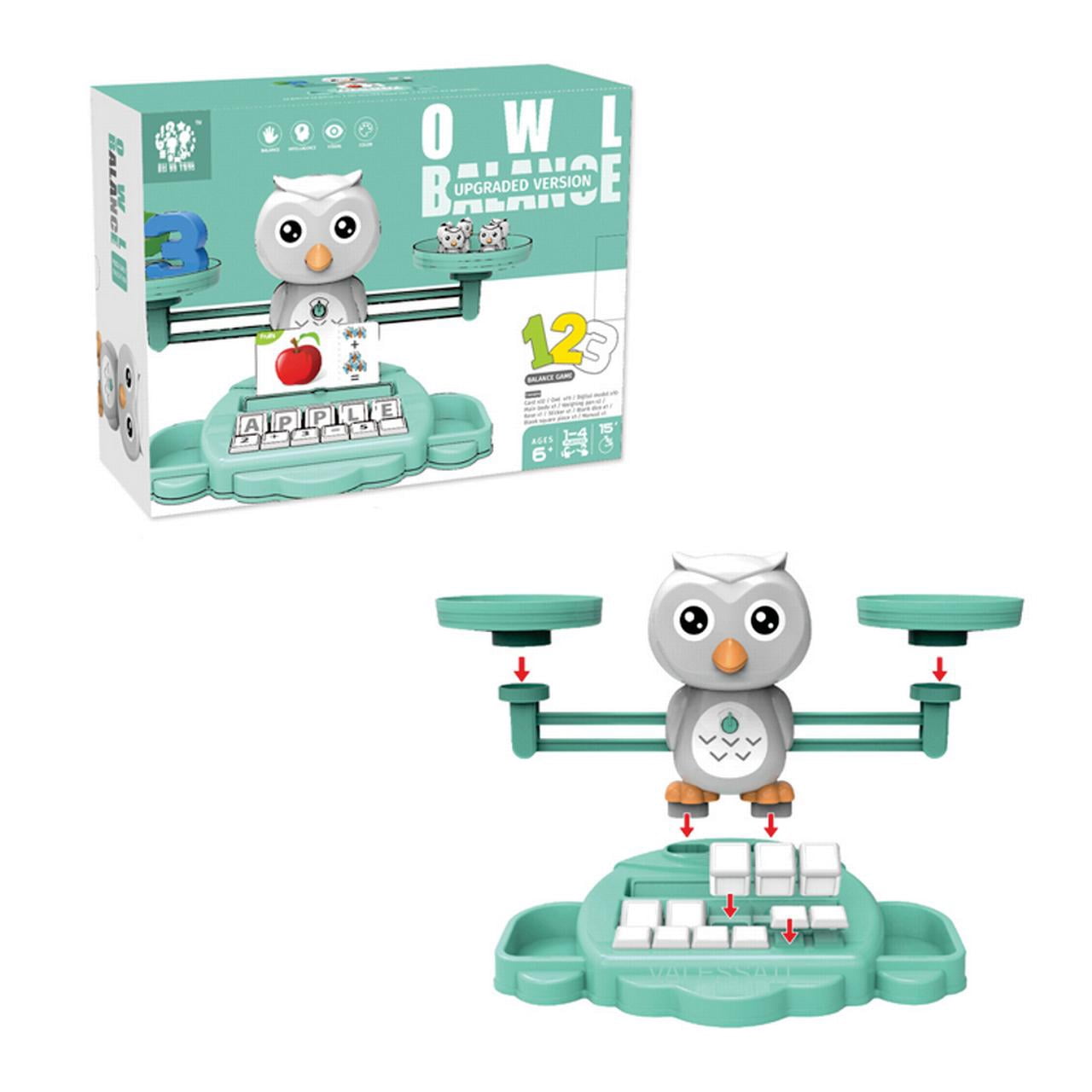 Valessati Owl Balance Math Toy for Kids Ages 6 and up, Counting Learning Game