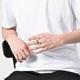 thumbnail image 4 of 8.7mm Gold/Silver Rhinestone Band Men's Stainless Steel Polished Ring Size 7-12, 4 of 7