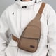 thumbnail image 2 of Mens Crossbody Messenger Bag: Bolsa de hombro con cremallera para teléfono para trabajo / viaje, bolso de pecho a prueba de agua de moda marrón, 2 of 6