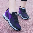 thumbnail image 2 of EKVAHL Women's Orthopedic Walking Sneakers, Stretch Knit Tennis Shoes, Non‑Slip Arch Support Fitness Shoes for Casual Outdoor Workout Black, 2 of 4