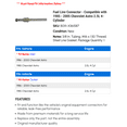 thumbnail image 2 of Fuel Line Connector - Compatible with 1985 - 2005 Chevy Astro 2.5L 4-Cylinder 1986 1987 1988 1989 1990 1991 1992 1993 1994 1995 1996 1997 1998 1999 2000 2001 2002 2003 2004, 2 of 2