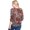 Spice multi, variant on Alfred Dunner Womens Plus-Size Batik Leaves Melange Asymmetrical Top