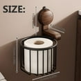 thumbnail image 3 of CSSJKYJ Toilet Paper Holder with Black Walnut Wood Shelf, Wall Mounted & Adhesive Mounted Wooden Shelf for Hanging Roll Tissue, Place Phone, Aromatherapy for Bathroom, Washroom,Black, 3 of 4
