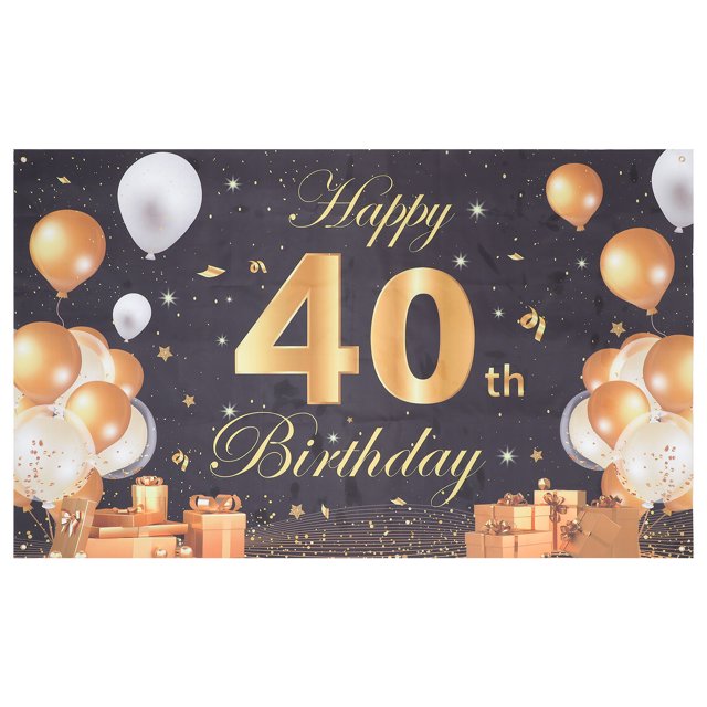 unbranded Banner Para Fiesta De Cumpleaños En Poliéster Con Vibrante Para