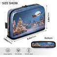 thumbnail image 3 of Standing Pencil Case with Base Large Capacity Stationery Pouch Pen Bag with Zipper for Women Men Christmas Night Scene, 3 of 7