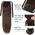 thumbnail image 5 of SEGO Ponytail Extensions Human Hair Tie Up Ponytail Hairpieces Long Straight Clip in Hair Extensions Human Hair for Women, 5 of 6