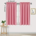 thumbnail image 2 of Blackout Curtain Blinds Thermal Insulated Room Darkening Curtains,for Bedroom Nursery Office Noise Reducing Grommet Curtain Short Drapes,42*54in Pink, 1 Panel, 2 of 7