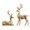 Golden, variant on Ruanlalo 1 Pair Christmas Electroplating Golden Reindeer Statue Standing Sitting Elk Figurine Deer Sculpture Home Office Desktop Decoration Ornament