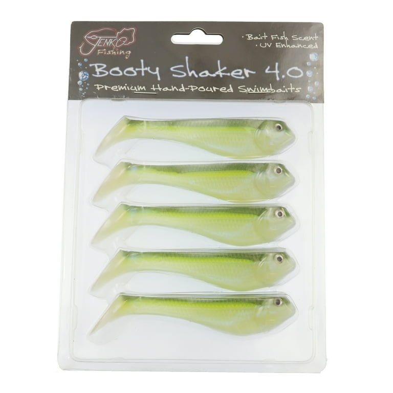 booty bait fishing lure Jenko Booty Shaker SB 4.0 Olive Shad Soft Plastic Fishing Lure
