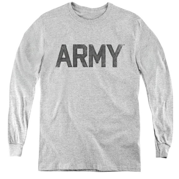 Army Star Youth Long Sleeve T-Shirt Tee Athletic Heather