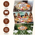 thumbnail image 7 of Orange Pumpkins Round Tablecloth, Fitted Table Cover with Elastic for 36"-44" Round Tables, Farmhouse Watercolor Botanical Table Cloth Outdoor Indoor Dinning Party Waterproof Tablecloths, 7 of 7