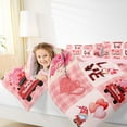 thumbnail image 4 of Feelyou Romantic Couple Gnome Bedding Comforter Set, Love Heart Print Twin Comforter Sets, Fashion Pink Patchwork Reversible Bedding Set, Ultra Soft Bedroom Decor, 2 Pieces, 4 of 8