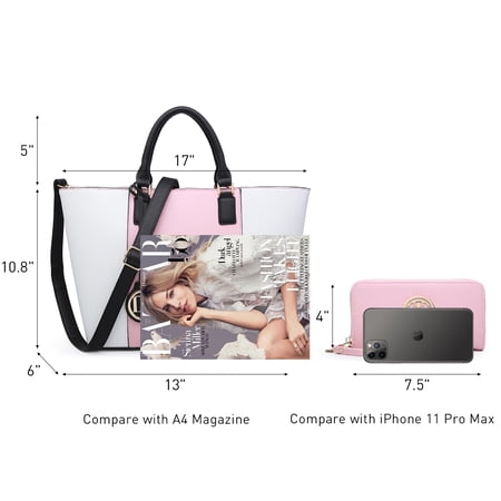 DASEIN WOMEN’S HANDBAGS PURSES LARGE TOTE SHOULDER BAG TOP HANDLE SATCHEL BAG FOR WORK