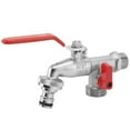 thumbnail image 2 of Hose Splitter, Copper Anticorrosion 1 In And 2 Out Double Outlet Faucet Fine Copper Valve Core With Independent Switch For Flower For Car Wash, 2 of 8