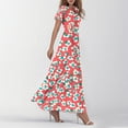 thumbnail image 3 of NAMTYQX Dresses for Women 2025 Bohemian Floral Boho Maxi Dress Summer Dresses for Women 2025 Trendy Watermelon Red Size XS, 3 of 5