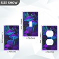 thumbnail image 7 of Yayeee Toggle Light Switch Wall Plate 1-Gang 4.5"x2.7" Home Decorative Outlet Cover, Night Mushrooms Pattern, 7 of 7