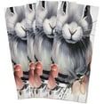 thumbnail image 2 of Coolnut Easter Cute Rabbit Kitchen Dish Towel Set,Drying Kitchen Towels Tea Towels Gift Set for Drying Cleaning Cooking Baking 1Pcs Wash cloth, 2 of 7