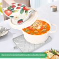 thumbnail image 3 of Yayeee Pot Holders Kitchen Heat Resistant with Pocket 7"x9.8" Cotton Oven Cooking Hot Pads, Strawberry Pattern, 3 of 7
