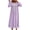 Purple, variant on Nightgowns for Women Winter Solid Color Peter Pan Lace Collar Long Sleeve Bow Front Ruched Loose Ruffle Hem Maxi Sleep Dress,L