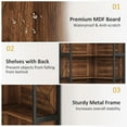 thumbnail image 6 of Condemo 5-Tier Corner Bookcase, Vintage Industrial L-Shaped Bookshelf, Large Tall Storage Shelves Display Rack with Metal Frame for Living Room, Home Office, Bedroom, Dark Walnut, 6 of 7