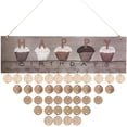 thumbnail image 1 of Fiudx Calendario de Madera de Feliz Cumpleaños, Forma de Corazón y Redonda, Estantes Flotantes Artísticos, Elegante Decoración de Pared para El Hogar, Versátil para Sala de Estar y Dormitorio, Idea d, 1 of 2