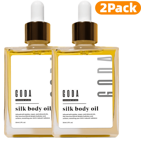 Goda Silk Body Oil,Silk Body Oil,Bath & Shower Oi-l for Smooth and Hydrated Skin, Refreshing Non-greasy, Infused with Shea Butter,Coconut Oil,Vitamin Makeup Organizers