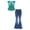 Lake Green, variant on inlzdz Girls Flare Outfits Sparkle Ruffle Sleeve Dance Crop Top with Flared Jeans Denim Pants Set Lake Green 12